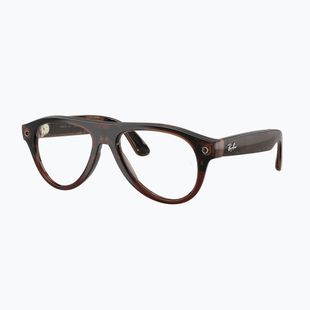 Glasses with a camera Ray-Ban Meta Aviator transp. umber/trs jade