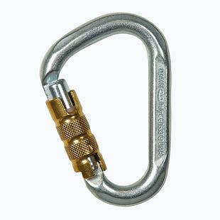 Climbing Technology Snappy Steel CF TG Triplex silver/ gold carabiner