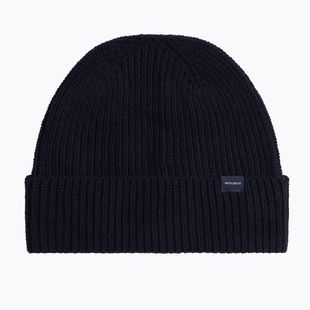 Men's winter hat Woolrich Knitted Ribbed Beanie melton blue