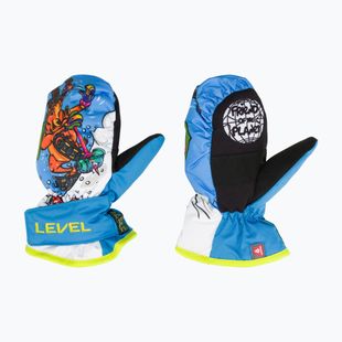 Level Animal children's ski gloves light blue