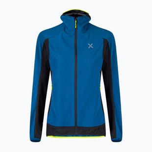 Women's Montura Premium Wind Hoody deep blue/giallo fluo jacket