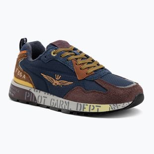 Men's shoes Aeronautica Militare 252SC0276UCT03546 multicolor blu navy/bruciato/vinaccia