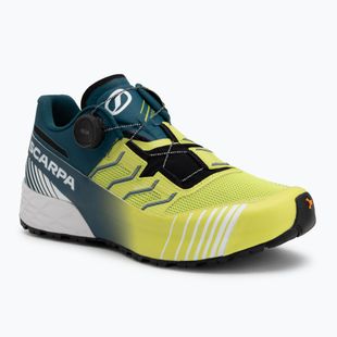 Men's SCARPA Ribelle Run Calibre HT running shoe lime green/deep lagun