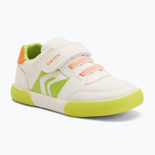 Geox Gisli white/fluo green children's shoes