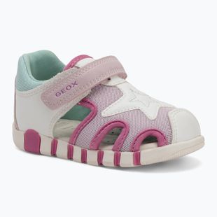 Children's sandals Geox Iupidoo white/fuchsia