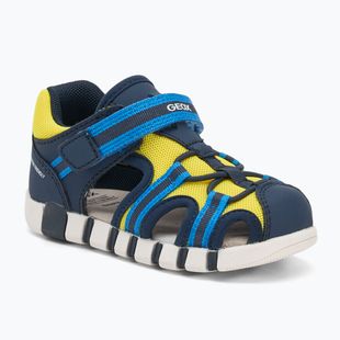 Children's sandals Geox Iupidoo navy/fluo yellow