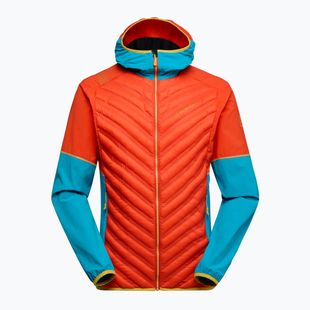 La Sportiva men's hybrid jacket Koro cherry tomato/tropic blue