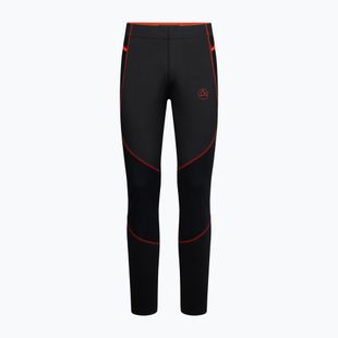 Men's La Sportiva running leggings Primal black/ cherry tomato