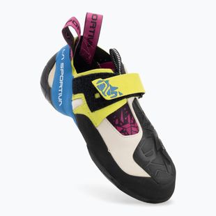 Women's climbing shoes La Sportiva Skwama apple green/cobalt blue