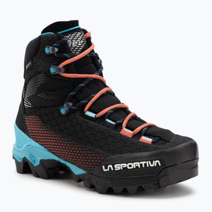Women's mountaineering boots La Sportiva Aequilibrium ST GTX black/hibiscus
