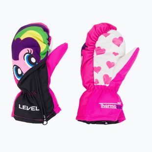 Level Lucky Mitt children's ski glove pink 4146