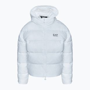 Women's EA7 Emporio Armani Train Shiny ECO Extra Padded Bomber Jacket white