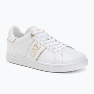 EA7 Emporio Armani Classic Logo full wht/gold detail shoes