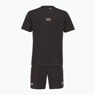 EA7 Emporio Armani Ventus7 black T-shirt + shorts set