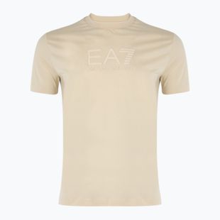 Men's EA7 Emporio Armani Visibility Cotton Crew almond milk T-shirt