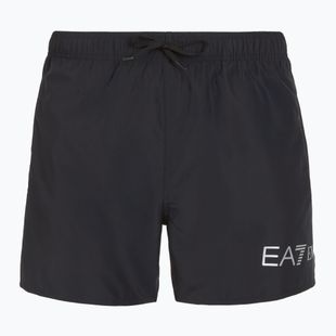 Men's EA7 Emporio Armani Extended Logo Boxer swim shorts black / silver