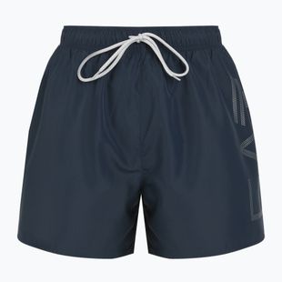 Men's EA7 Emporio Armani Swim Shorts With Oversized Logo armani blue / silver