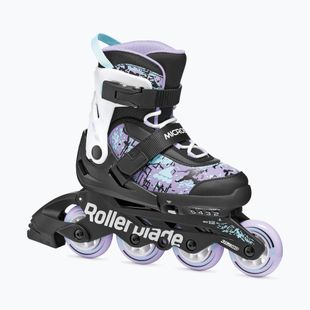 Children's inline skates Rollerblade Microblade SL Jr black/lavender/light blue