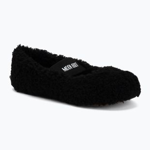 Women's Moon Boot Shearling Ballerina Flats black