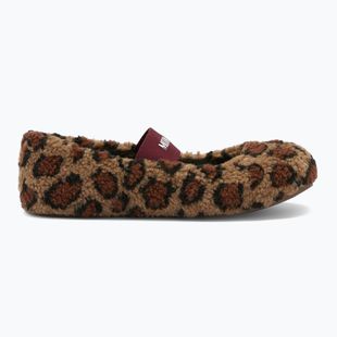 Women's slippers Moon Boot Fleece Ballerina Leopard cognac/cocoa