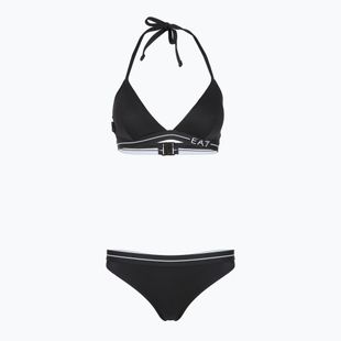 Women's two-piece swimsuit EA7 Emporio Armani Logo Tape Bikini Triangle black