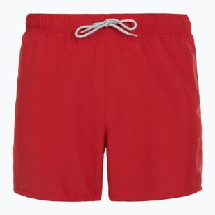 Men's EA7 Emporio Armani Swim Shorts With Oversized Logo equestrian red / silver