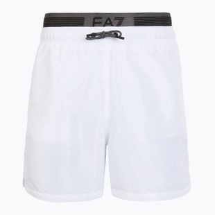Men's EA7 Emporio Armani Logo Tape Boxer Swim Shorts white