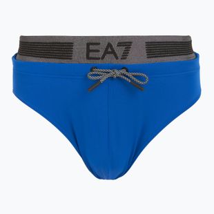 Men's EA7 Emporio Armani Logo Tape Swim Brief turquish sea