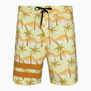 Men's Hurley Block Party 18" light blue swim shorts