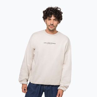 Men's sweatshirt Kaotiko Washed Feel the Power ivory