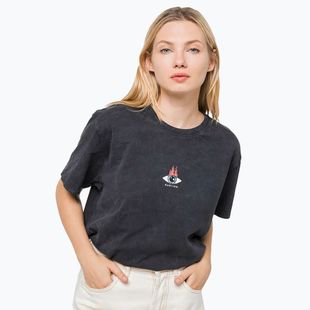 Women's T-shirt Kaotiko Washed Moon Sphynx black