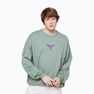 Men's sweatshirt Kaotiko Washed Phoenix green
