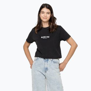Women's T-shirt Kaotiko Washed Bless You black