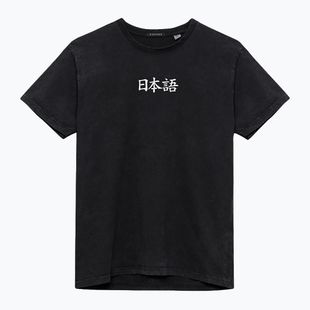 Men's T-shirt Kaotiko Washed Heron Japan black