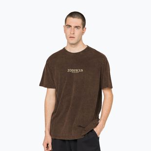 Men's T-shirt Kaotiko Washed Zodiacus brown