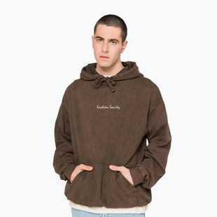 Men's sweatshirt Kaotiko Washed Vancouver Society brown