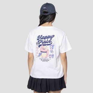 Women's T-shirt Kaotiko Happy Place white