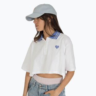 Women's polo shirt Kaotiko Broken Heart white