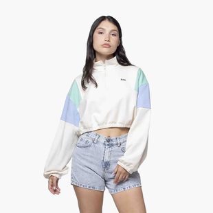 Women's sweatshirt Kaotiko Anette ivory / sea green / niagara