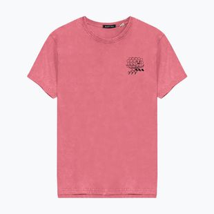 Men's T-shirt Kaotiko Washed No Roles Flower pink flamingo