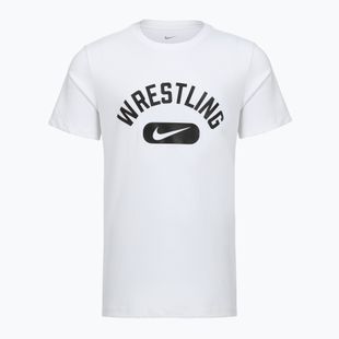 Men's T-shirt Nike Wrestling Disc DFC white/black