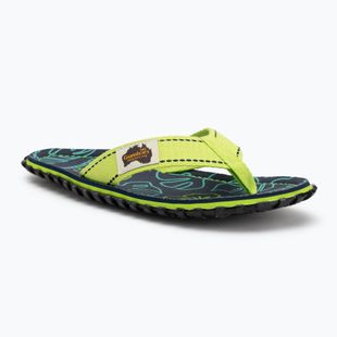 Gumbies Islander lime hibiscus flip flops