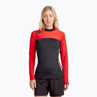Dakine women's swim shirt Hd Snug Fit Rashguard black and red DKA651W0008