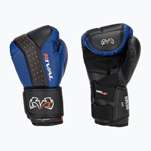 Rival RB10 Intelli-Shock Bag boxing gloves black/blue