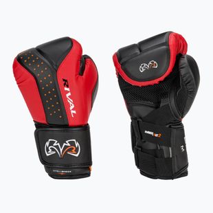 Rival RB10 Intelli-Shock Bag boxing gloves black/red