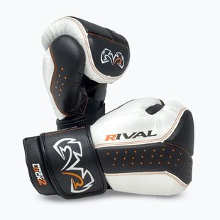 Rival RB10 Intelli-Shock Bag black/white boxing gloves