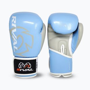 Rival RB7 Fitness Plus Bag baby blue/grey boxing gloves