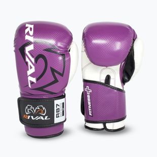 Rival RB7 Fitness Plus Bag purple/white boxing gloves