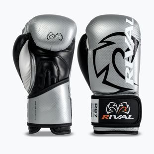 Boxing gloves Rival RB7 Fitness Plus Bag silver/black