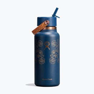 Thermal bottle Hydro Flask Wide Mouth with Flex Straw Cap 946 ml western dark blue